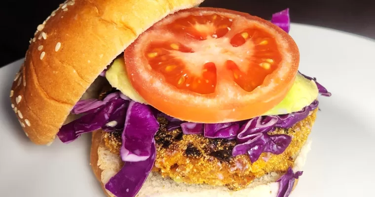 Vegan Buffalo Chickpea Burgers