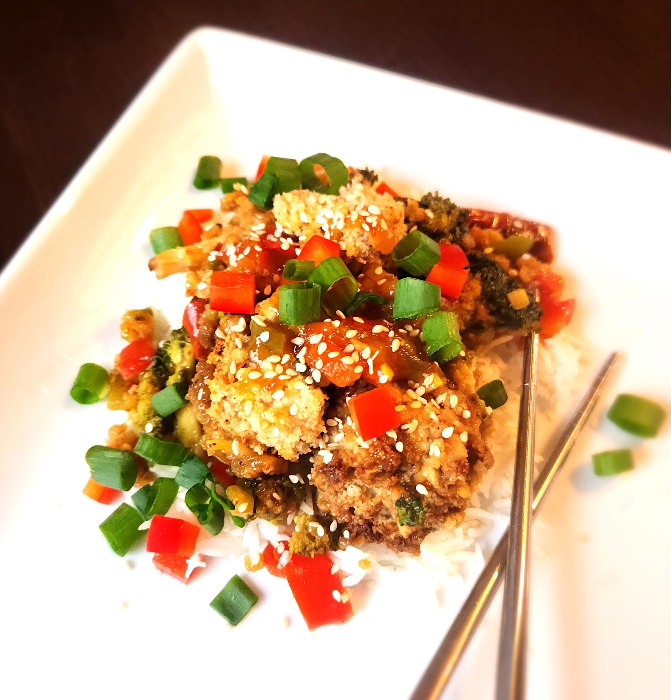 Vegan Sweet and Spicy Cauliflower